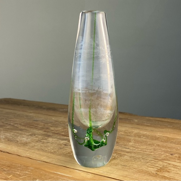 Vicke Lindestrand Seaweed Vase Produced By Kosta Sweden Art Glass Vase - Picture 4 of 11